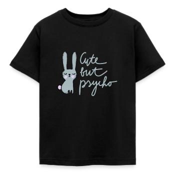 Cute but psycho - Kinder T-Shirt - Schwarz - Vorne - AI Model Kid Female (0cm)