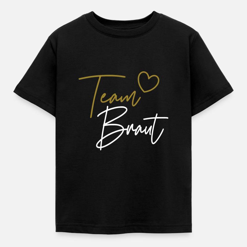 Team Braut - Kinder T-Shirt - Schwarz