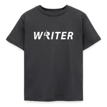 Writer - Kids' T-Shirt - dark grey - Front - AI Model Kid Female (0cm)
