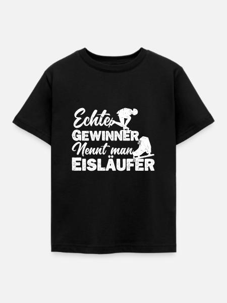 Eisläufer Eiskunstläufer Eislaufen Spruch - Kinder T-Shirt - Schwarz