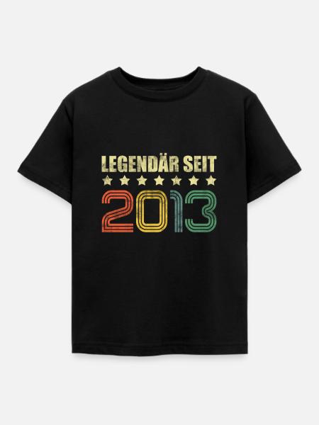 Jahrgang 2013 Geburtstag 8 Jahre Kinder Geschenk - Kinder T-Shirt - Schwarz