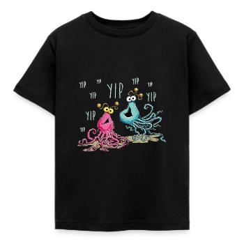 Sesamstraße Yip Yip Alien - Kinder T-Shirt - Schwarz - Vorne - AI Model Kid Female (0cm)