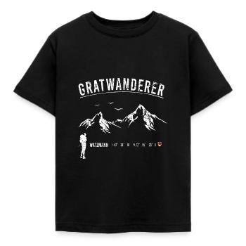 Watzmann Gratwanderer Berchtesgaden - Kinder T-Shirt - Schwarz - Vorne - AI Model Kid Female (0cm)