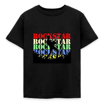 Rock rocker - Kids' T-Shirt - black - Front - AI Model Kid Female (0cm)