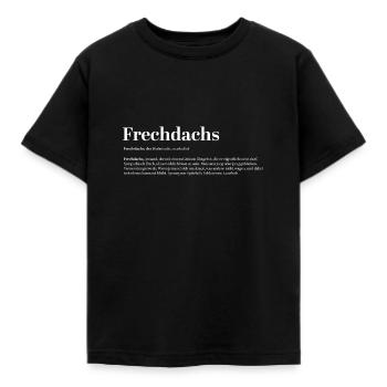 Frechdachs Définition Nom d’animal coquin lâche - T-shirt Enfant - noir - Devant - AI Model Kid Female (0cm)