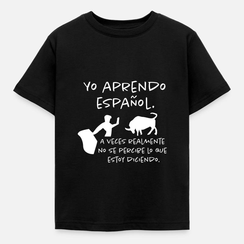 Ich lerne Spanisch - Kinder T-Shirt - Schwarz