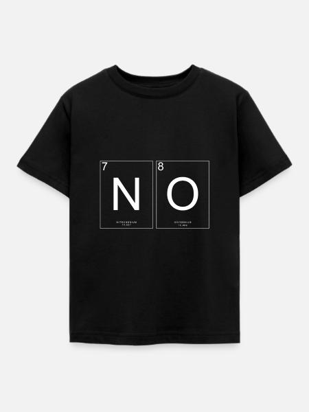NO - NITROGENIUM OXYGENIUM (WEIß) - Kinder T-Shirt - Schwarz