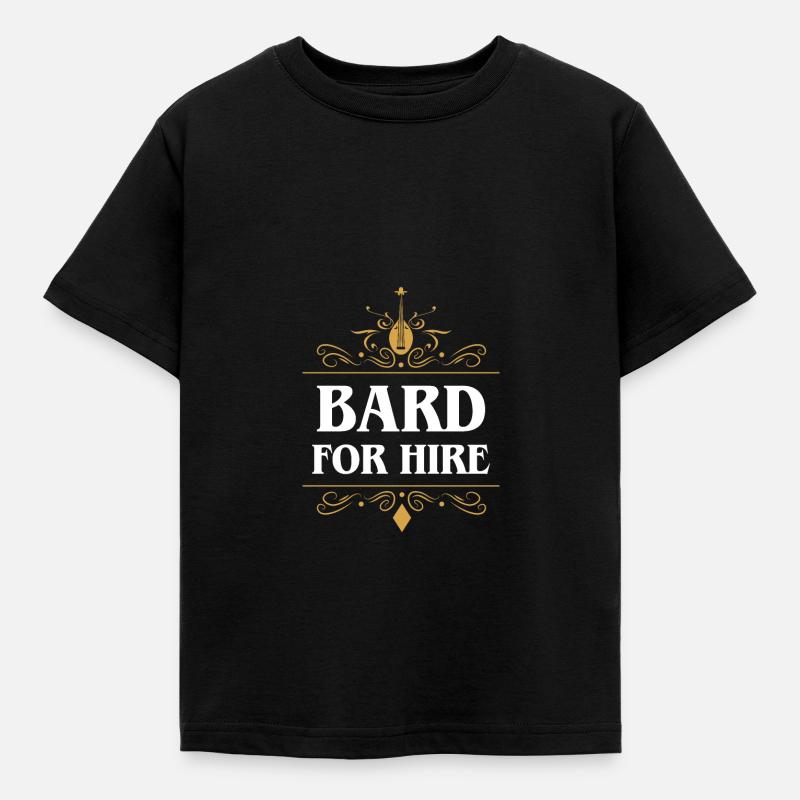 Bard For Hire Character Player Class RPG - T-shirt Enfant - noir