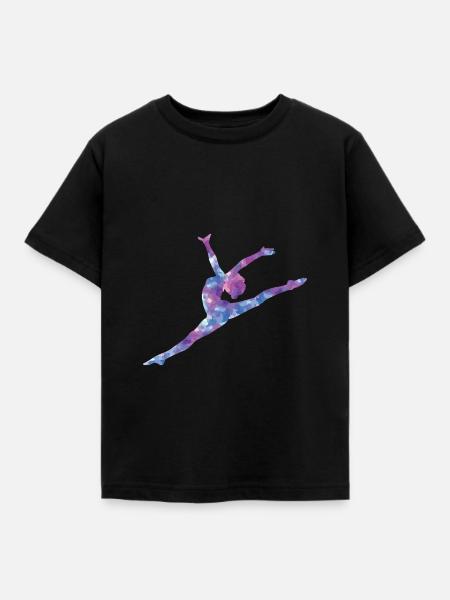 Turnen - Kinder T-Shirt - Schwarz