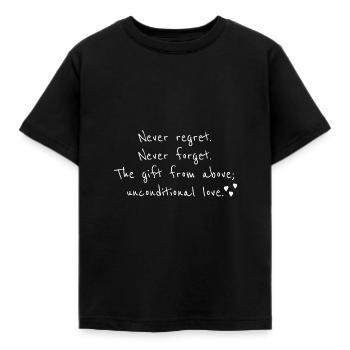 poème d'amour - T-shirt Enfant - noir - Devant - AI Model Kid Female (0cm)