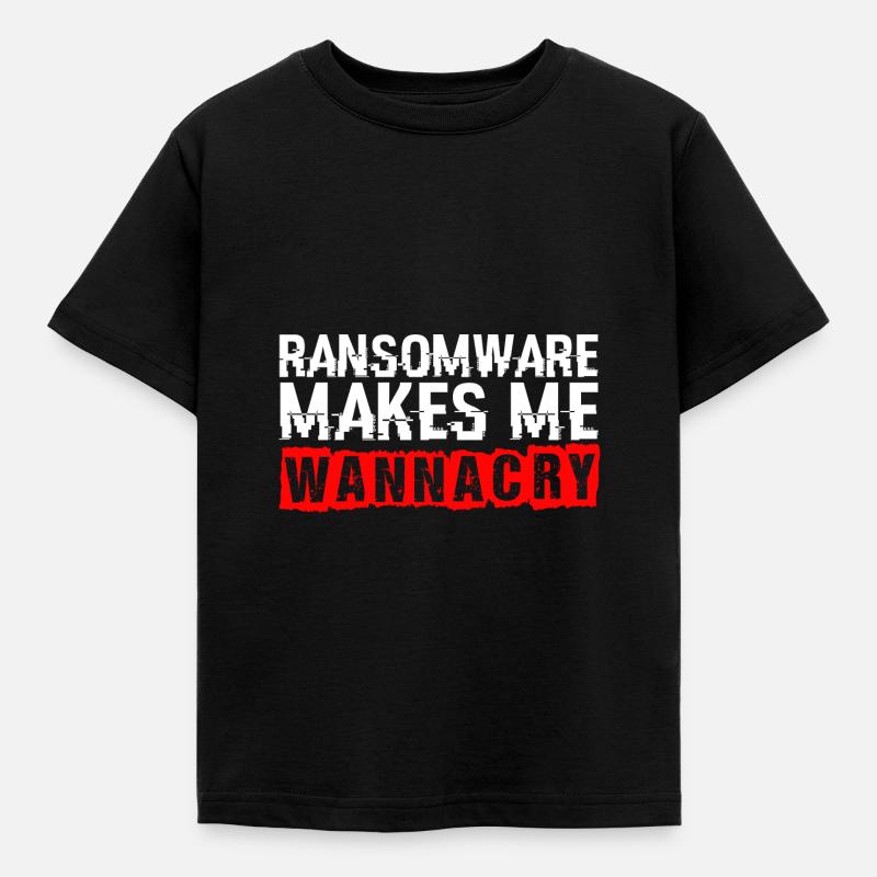 Ransomware me laisse pleurer hacker code hacker - T-shirt Enfant - noir