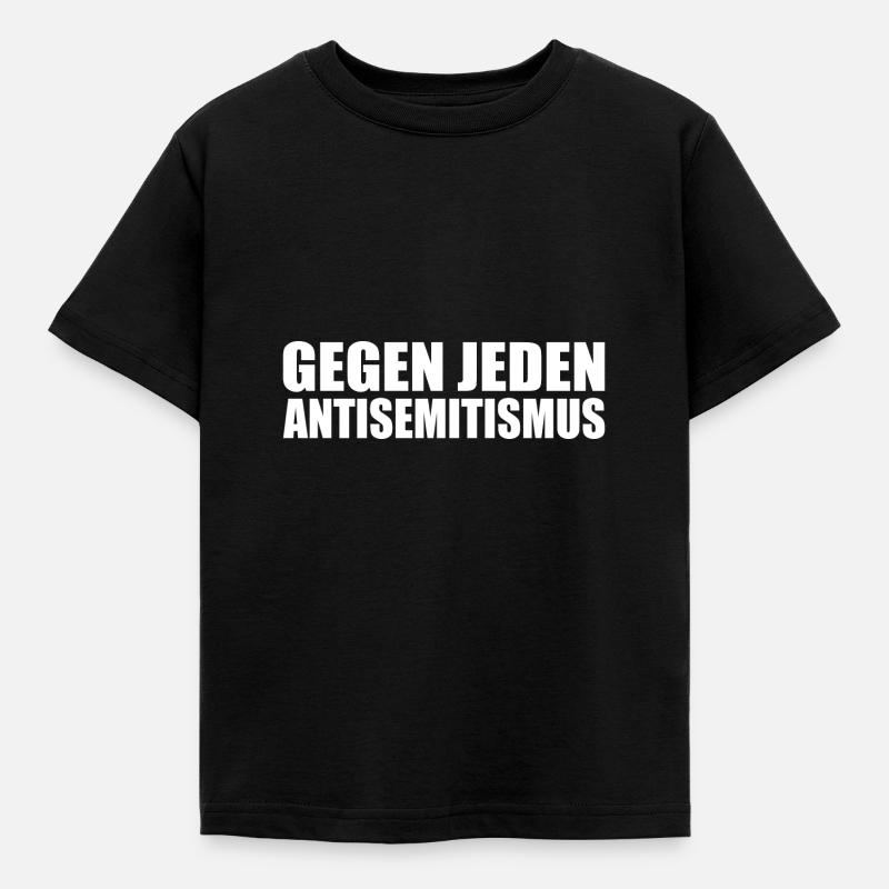 Gegen jeden antisemitismus - Kinder T-Shirt - Schwarz