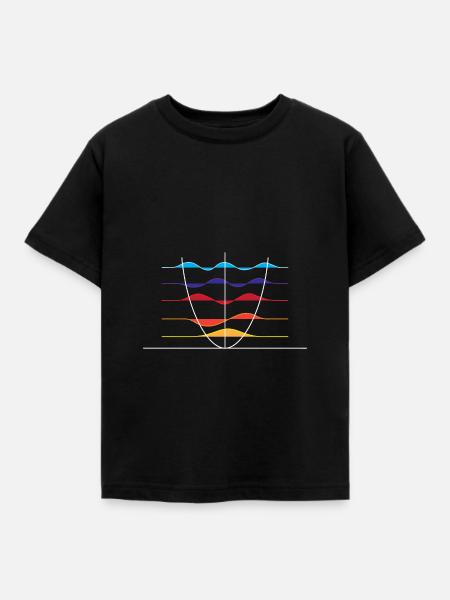 Physik Wellenüberlagerung - Kinder T-Shirt - Schwarz
