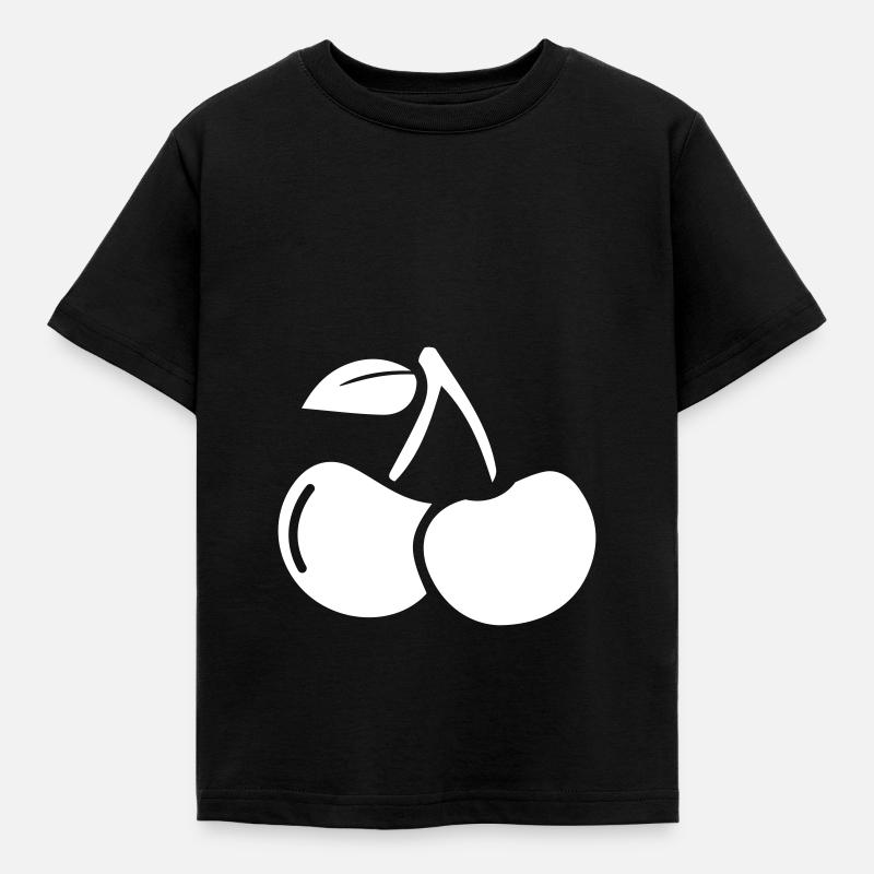 Kirschen symbol - Kinder T-Shirt - Schwarz