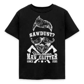 Bearded carpenter woodworker funny gift - Kids' T-Shirt - black - Front - AI Model Kid Female (0cm)