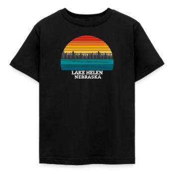 Lake Helen Nebraska - Kinder T-Shirt - Schwarz - Vorne - AI Model Kid Female (0cm)