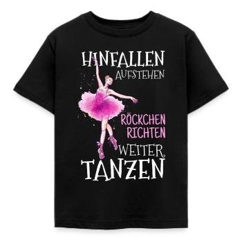 Ballett Ballerina Tänzerin Geschenk - Kinder T-Shirt - Schwarz - Vorne - AI Model Kid Female (0cm)