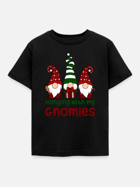 Hanging with my Gnomies - Kinder T-Shirt - Schwarz