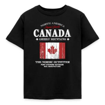 Kanada - Maple Leaf - Canada - T-shirt Enfant - noir - Devant - AI Model Kid Female (0cm)