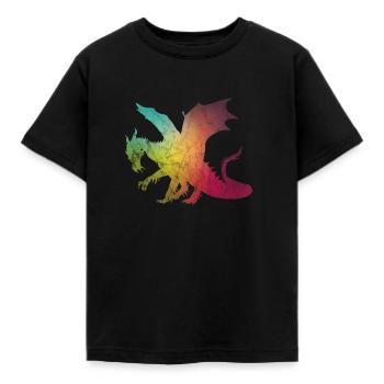 Dragon floue - cadeau de dragon fantastique conte de fées - T-shirt Enfant - noir - Devant - AI Model Kid Female (0cm)