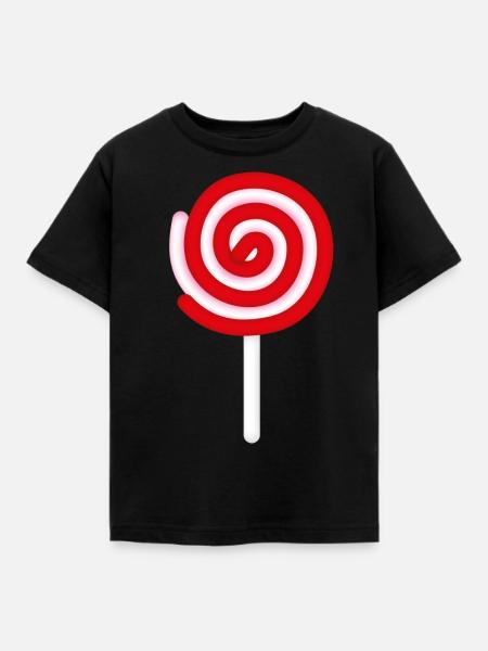 Smiley Lollipop - Kinder T-Shirt - Schwarz