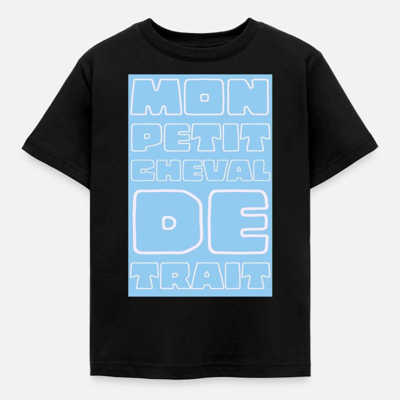 Mon petit cheval de trait - T-shirt Enfant - noir