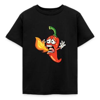 Piment drôle, piments forts pour le barbecue - T-shirt Enfant - noir - Devant - AI Model Kid Female (0cm)