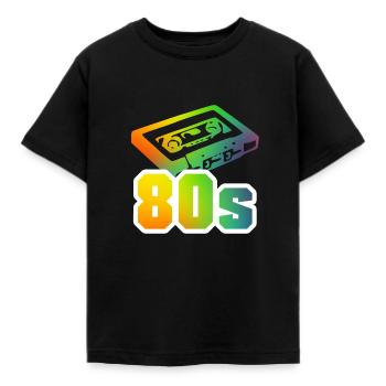 80 - cassette du parti des années 80 - T-shirt Enfant - noir - Devant - AI Model Kid Female (0cm)