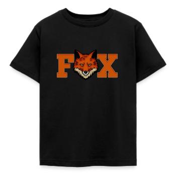 Fuchs - Kinder T-Shirt - Schwarz - Vorne - AI Model Kid Female (0cm)
