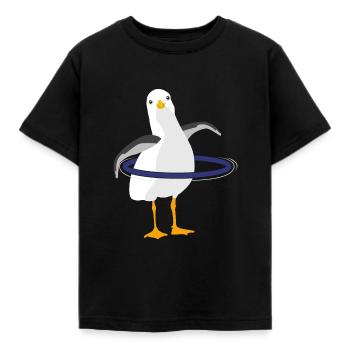 Niedliche Möwe hullern Reifen Reif - Kinder T-Shirt - Schwarz - Vorne - AI Model Kid Female (0cm)