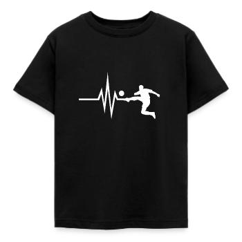 Mon cœur bat pour le football - jeux de sport balle - T-shirt Enfant - noir - Devant - AI Model Kid Female (0cm)