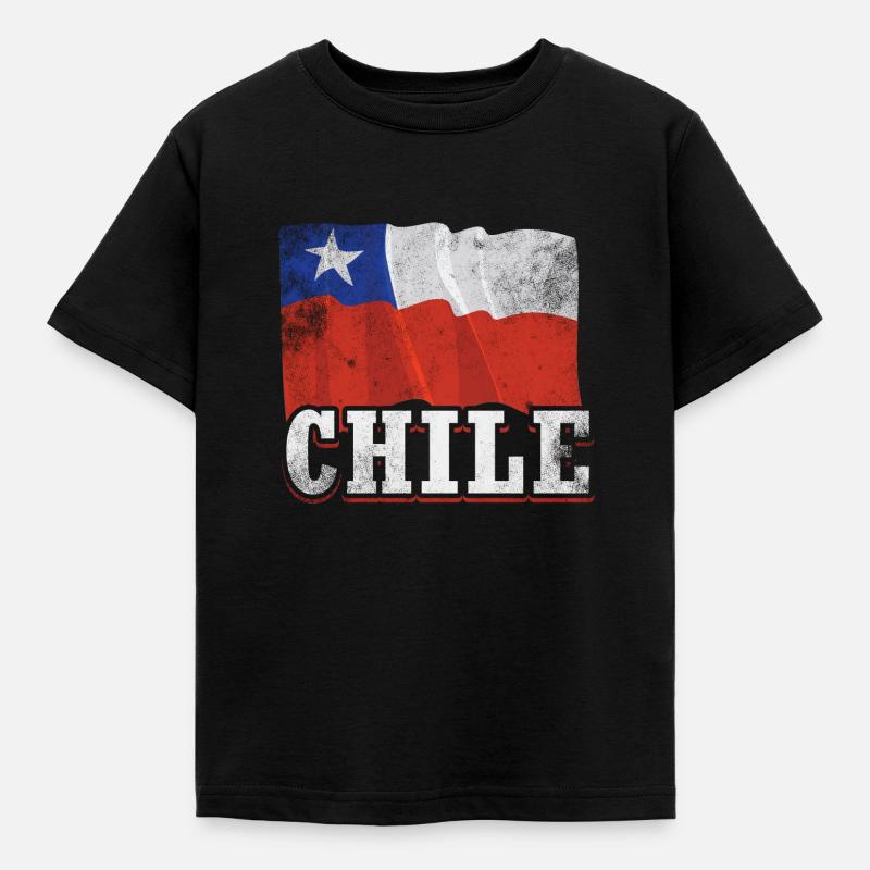 Drapeau du Chili - T-shirt Enfant - noir
