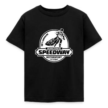 Speedway - Motorcycle Speedway - Kids' T-Shirt - black - Front - AI Model Kid Female (0cm)
