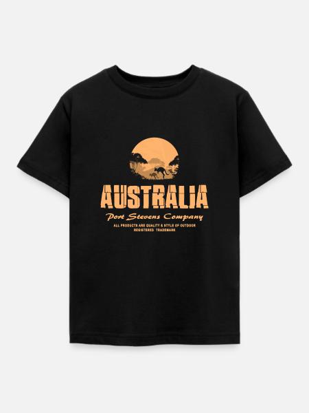 Kängurus - Australia - Australien - Kinder T-Shirt - Schwarz