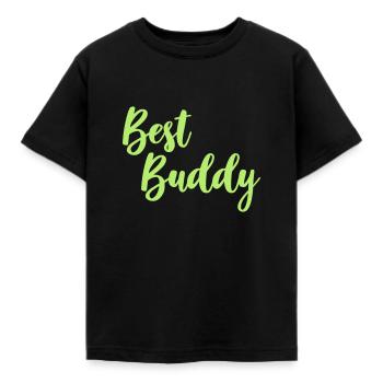 Best buddy - Kids' T-Shirt - black - Front - AI Model Kid Female (0cm)