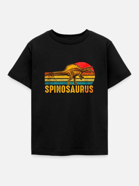 Spinosaurus Dinosaurier - Kinder T-Shirt - Schwarz