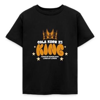 Cola Korn bringt uns nach vorn. Dorfjugend Bauer - Kinder T-Shirt - Schwarz - Vorne - AI Model Kid Female (0cm)