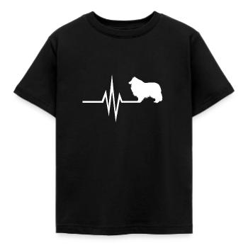 Mon coeur bat pour les chiens Collie Collie - T-shirt Enfant - noir - Devant - AI Model Kid Female (0cm)