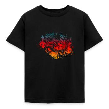 Dragon chinois - T-shirt Enfant - noir - Devant - AI Model Kid Female (0cm)
