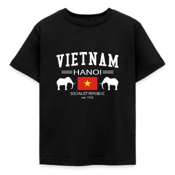 Vietnam - T-shirt Enfant - noir - Devant - AI Model Kid Female (0cm)