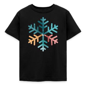 flocon - T-shirt Enfant - noir - Devant - AI Model Kid Female (0cm)