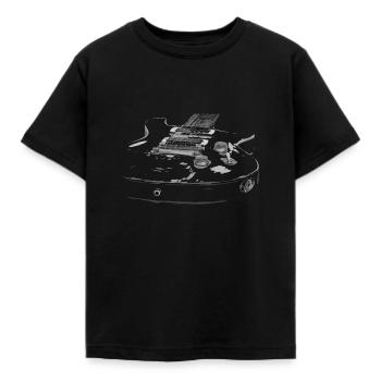 Gitarre - Kinder T-Shirt - Schwarz - Vorne - AI Model Kid Female (0cm)