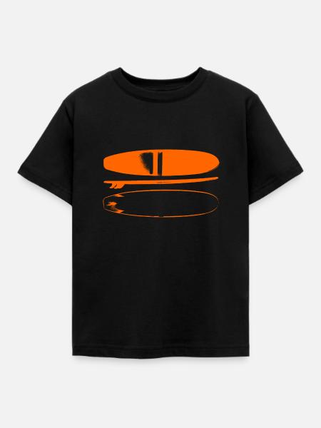 Surfboard - Kinder T-Shirt - Schwarz