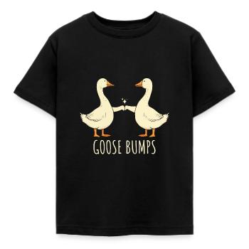 Chair de poule Drôle Oie Poing Bosse Oie Idiote - T-shirt Enfant - noir - Devant - AI Model Kid Female (0cm)