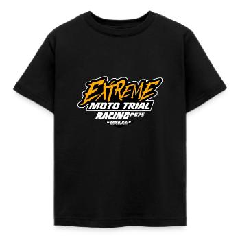 Trial - Trialsport - Moto Trial - Motorcycle Trial - Kids' T-Shirt - black - Front - AI Model Kid Female (0cm)