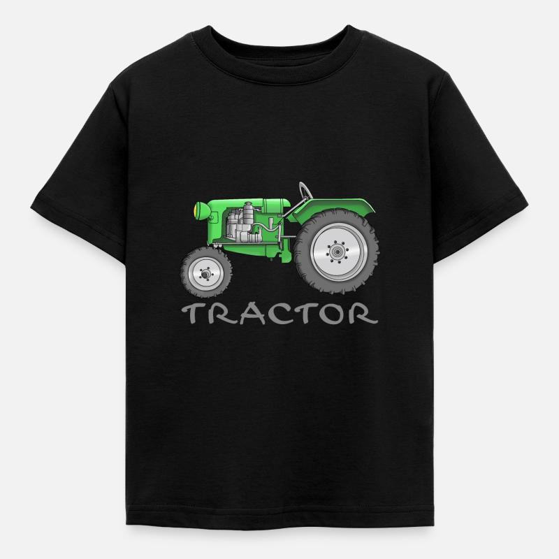 cooler Traktor - tractor comic - Kinder T-Shirt - Schwarz