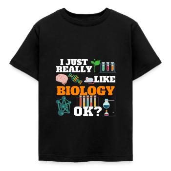Biology Biology Biologist Bio - Kids' T-Shirt - black - Front - AI Model Kid Female (0cm)