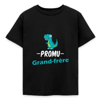 Promu grand-frère t-shirt enfant cadeau message - T-shirt Enfant - noir - Devant - AI Model Kid Female (0cm)