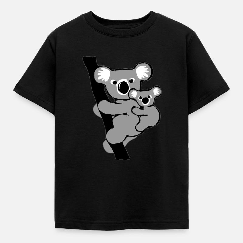koala et son petit - T-shirt Enfant - noir