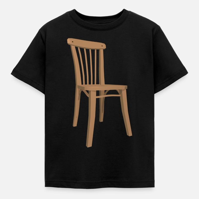 Stuhl Illustration - Kinder T-Shirt - Schwarz
